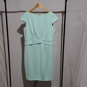 Jacques Vert dress pale green vintage formal prom evening date  plus size 16